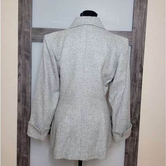 Yves Saint Laurent Rive Gauche Wool Blazer – Gray, Size 36, Made in France - Picture 5 of 12
